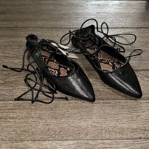 Zara Lace Up Ballet Flats